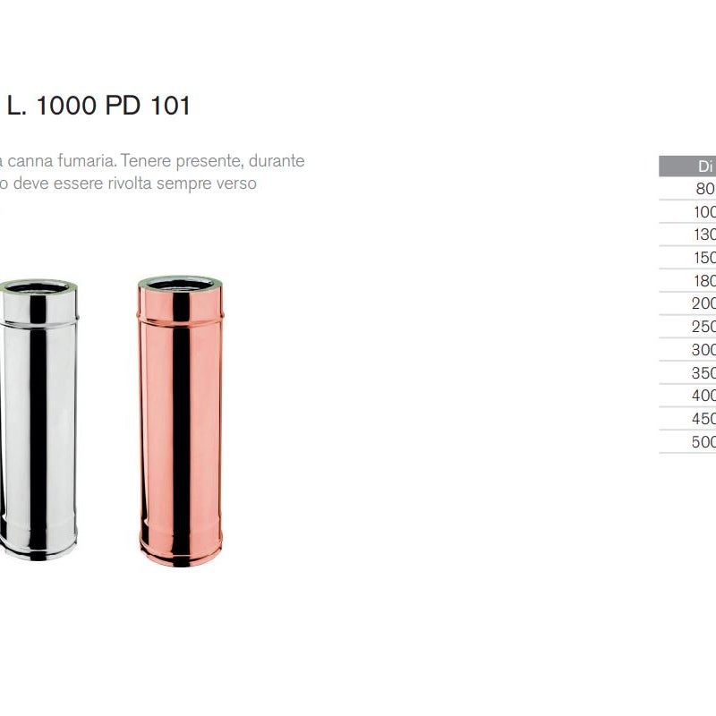 Dwuścienna rura izolowana ze stali nierdzewnej 100 cm wew. 200 / zew. 250