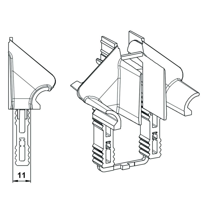 Tulipes pour coffre rénovation lames de 8 mm - 3