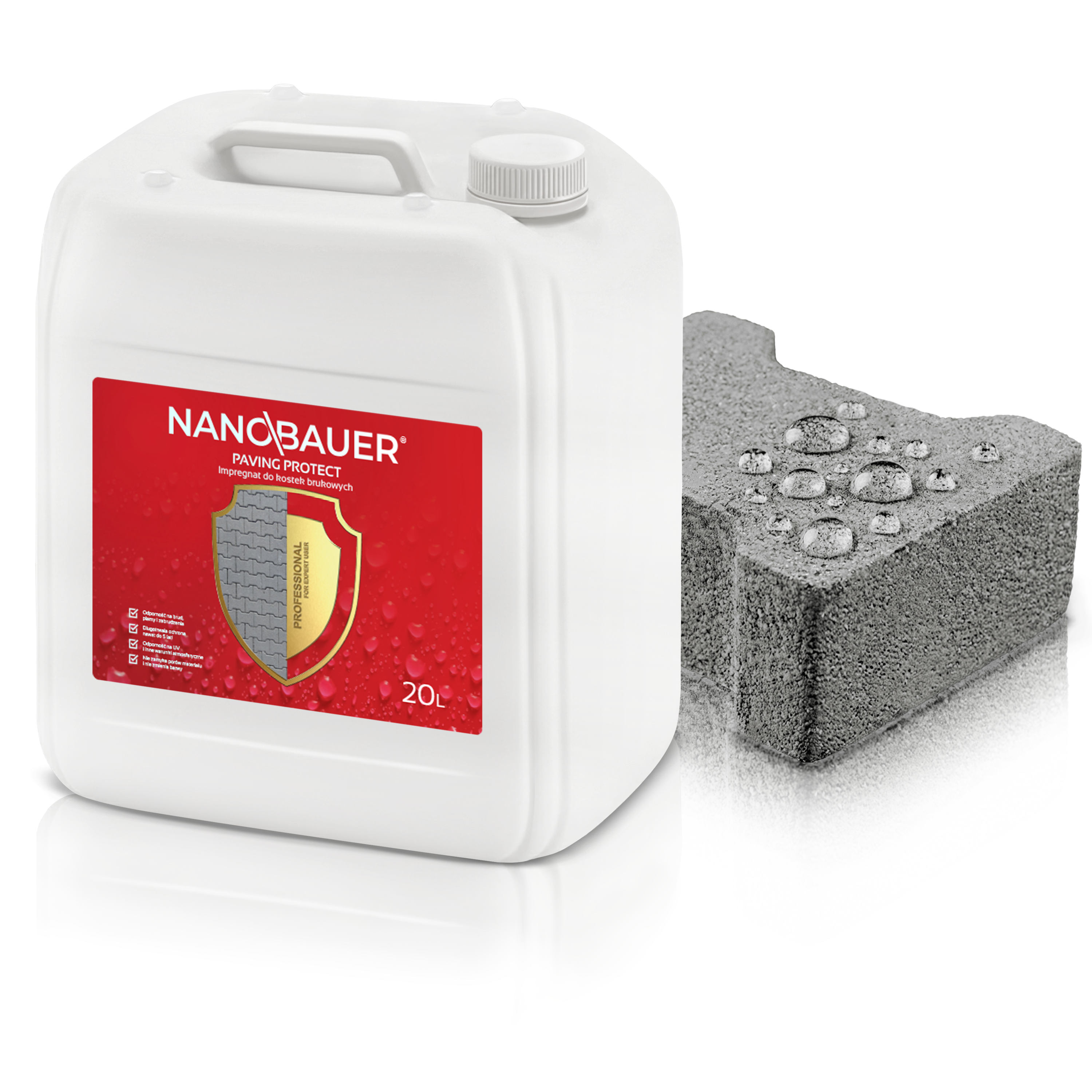 Płyn Impregnat Powłoka hydrofobowa do kostki brukowej 20L / 160m²