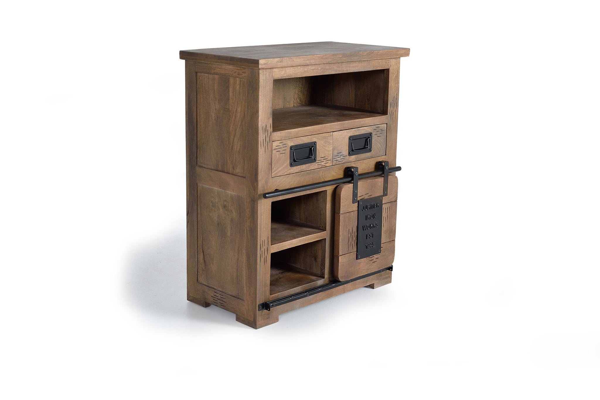 Komoda z drewna mango w stylu industrialnym - 90x75x40 GYC