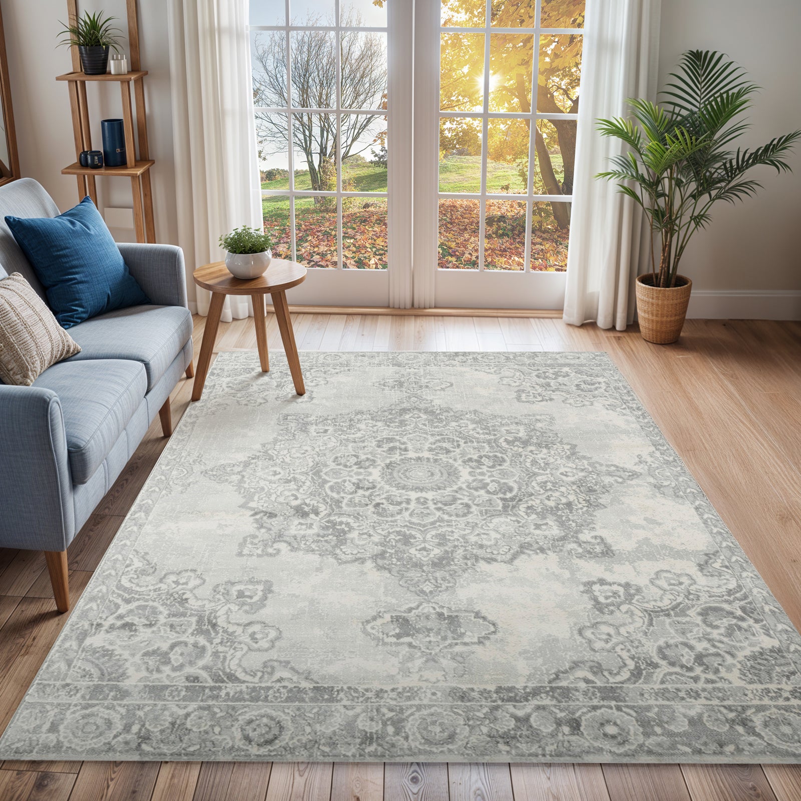 LIVABLISS Tapete Vintage Oriental Cinza/Marfim 160x220 cm Lola - 2