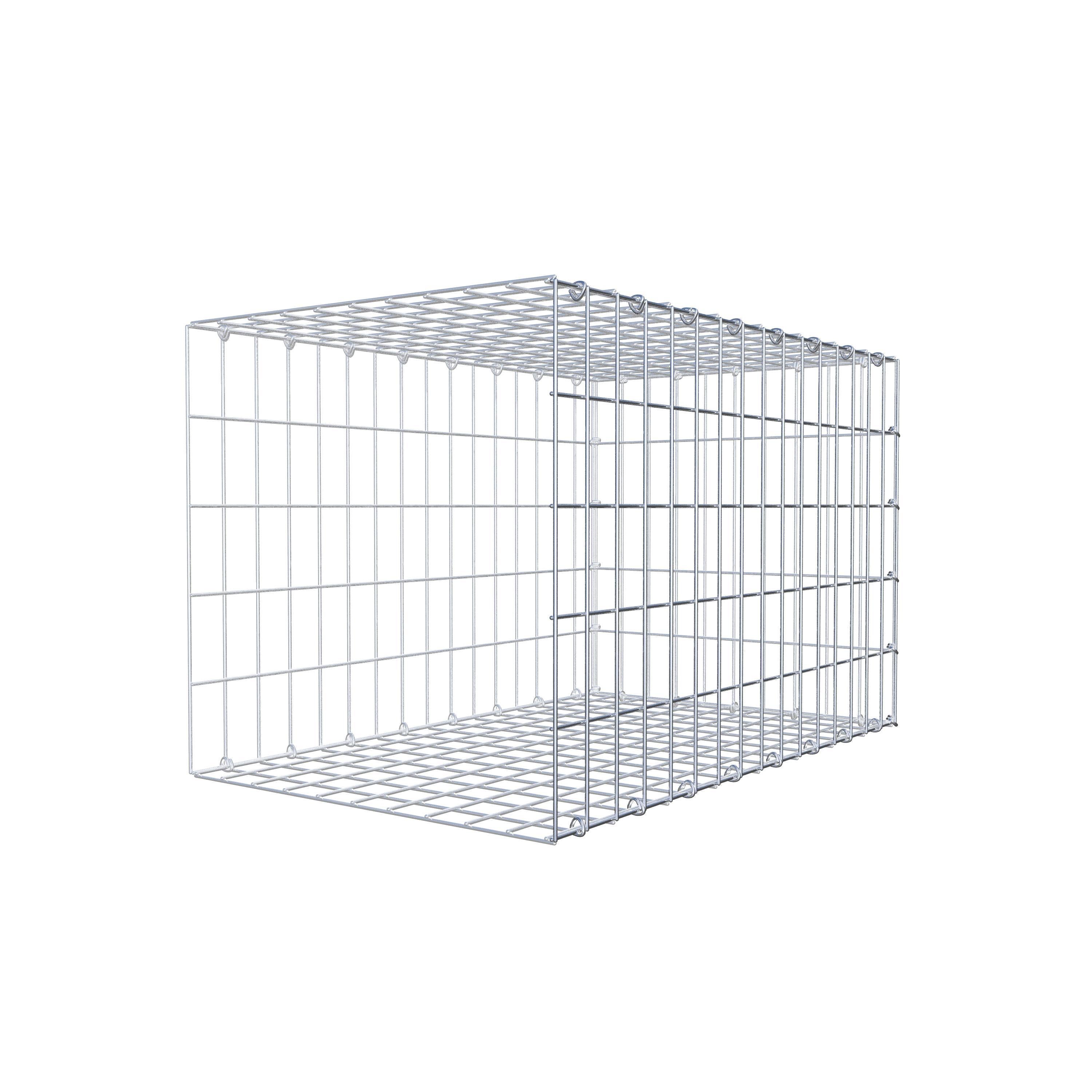 Gavión para alargar en acero galvanizado 80x50x50cm (LxAxP), malla 5 x 10cm, Anillo en C, sin rejilla frontal - 6