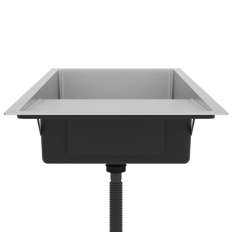 Lavello da Cucina Lavorato a Mano in Acciaio Inox vidaXL - 5