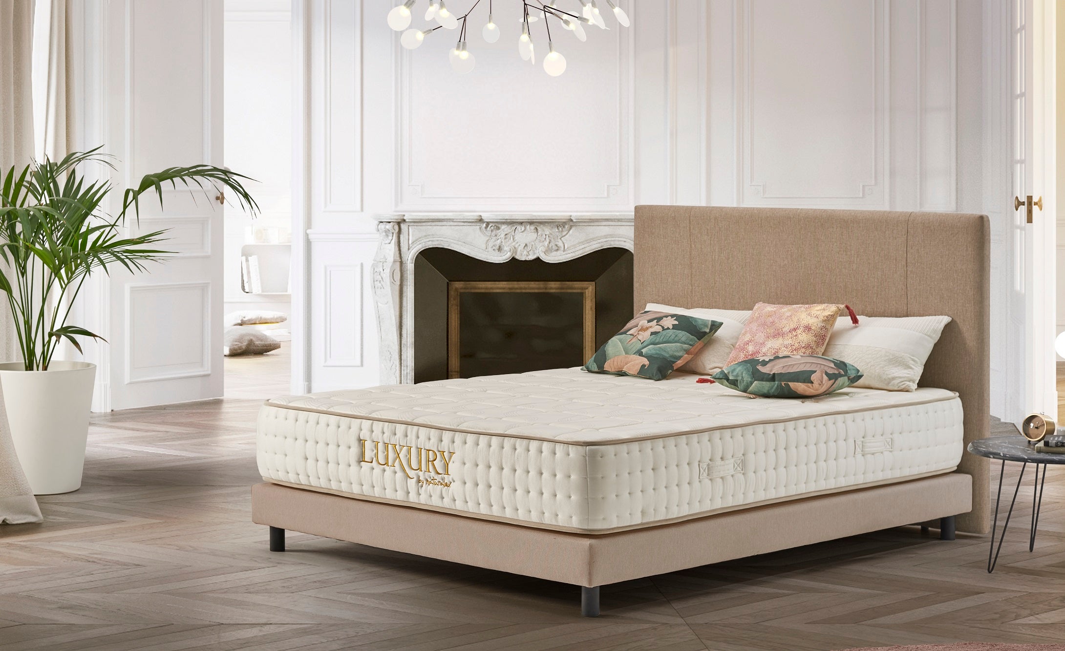 Matelas Luxury 180x200 cm - Multicouches HR - Blue Latex - Confort Premium - Mousse à Mémoire de forme - Très épais 30 cm - 7 Zones - Reversible - 2