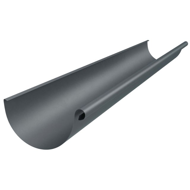 Gouttière demi-ronde RG 280 en zinc anthracite, haute protection anticorrosion, montage facile sans soudure - ZAMBELLI