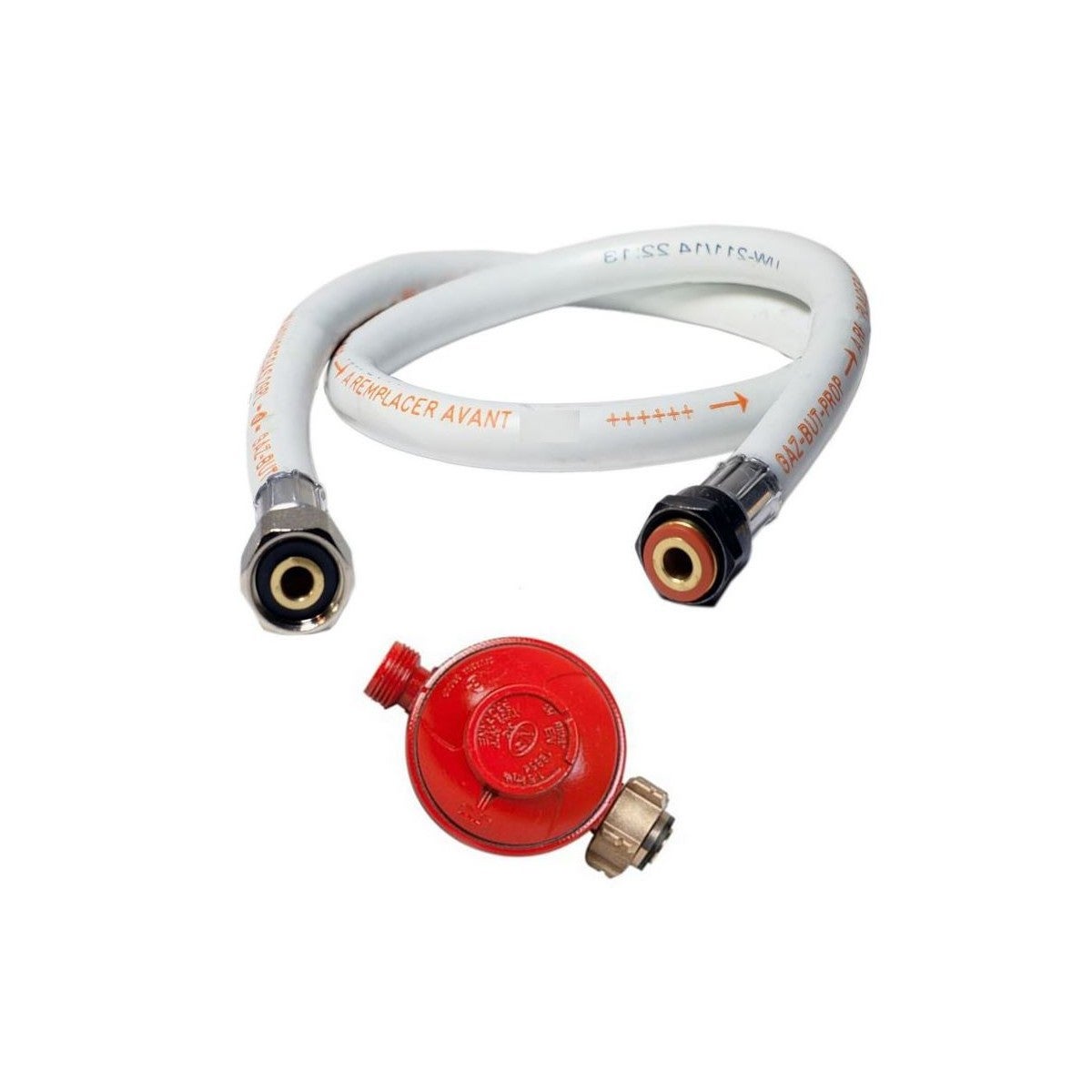 Rechaud à gaz en Fonte véritable 9,8 KW 4 pieds 2 bruleurs + Tuyau gaz à vis 1.50m + Détendeur Propane TRIGLAV - 5