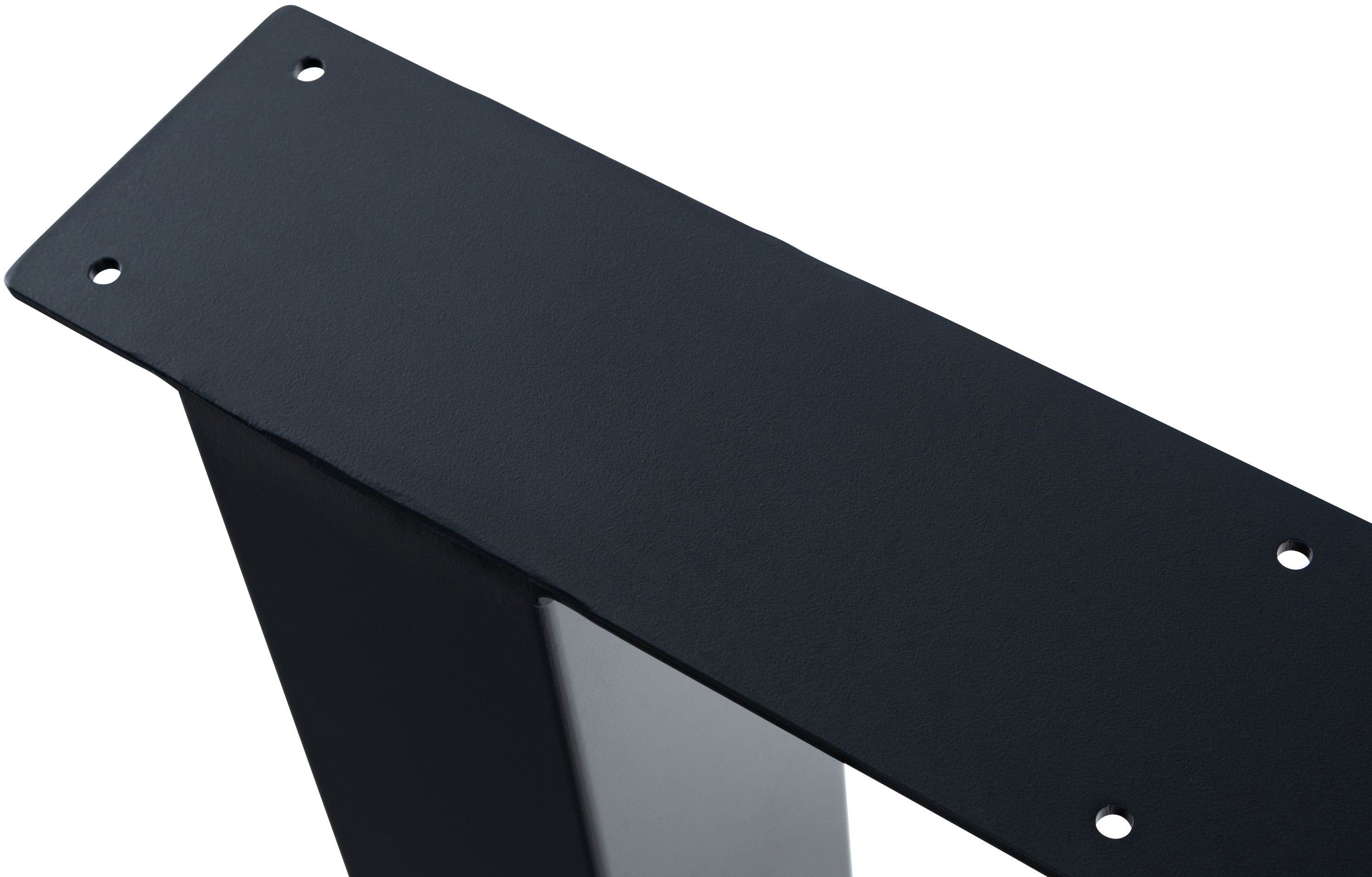 Lot de 2 Pieds design Industriel Harry pour table à manger Noir - 5