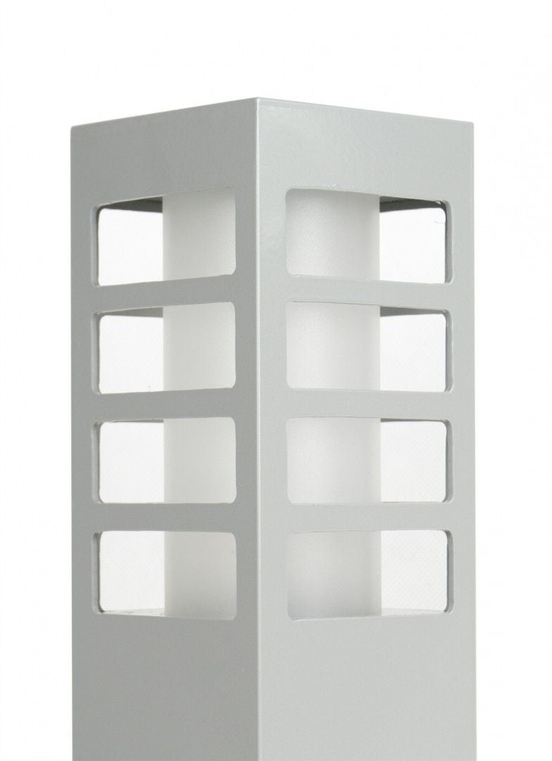 Lampa ogrodowa stojąca Rado srebrna 1xE27x18W IP54 wym: 75 x 8 x 8 cm aluminium SU-MA