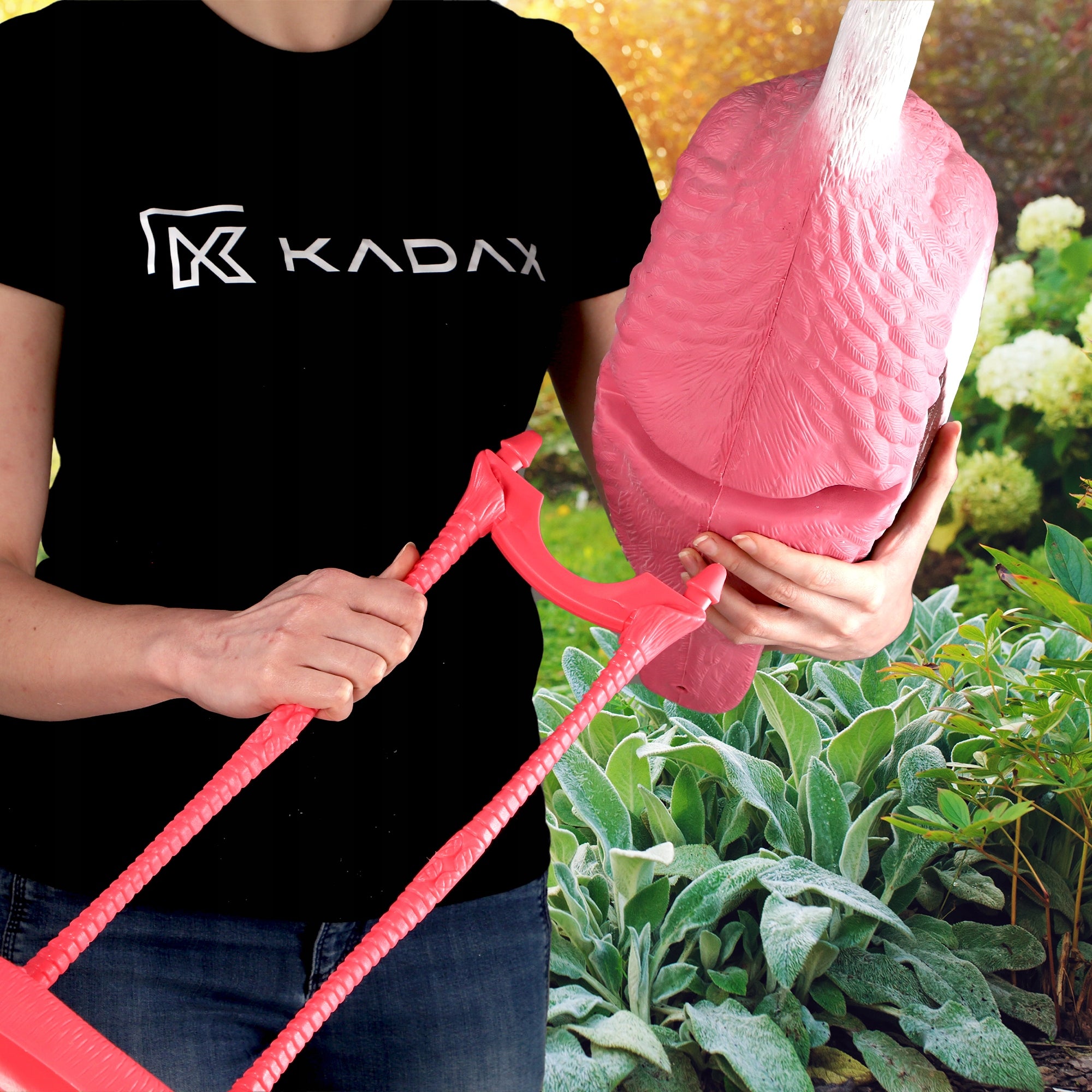 Estatueta de jardim KADAX Flamingo, 80 cm, plástico, estátua de jardim exótico, estátua de lago rosa, decoração de jardim para lago (80 cm) - 5