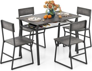 Tommychairs - Set 4 sedie modello Rustica per cucina bar e sala da pranzo, robusta struttura in legno di faggio color noce scuro e seduta in paglia | Leroy Merlin