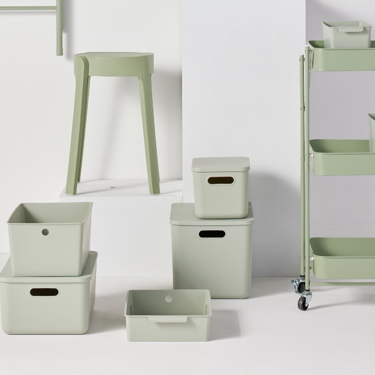 Panier de rangement avec couvercle plastique EQUIPMENT - 2