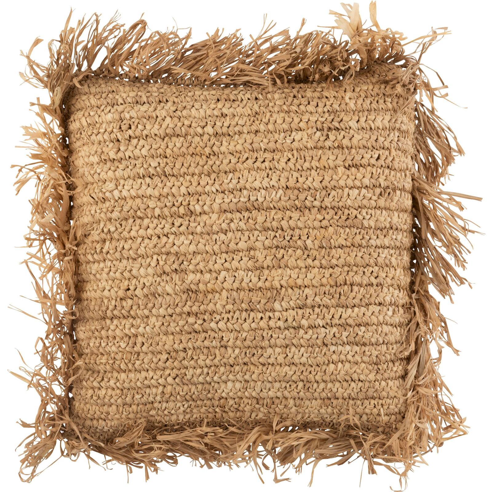 Coussin Arcola en Raphia 45 x 45 x 15 cm Naturel | Leroy Merlin