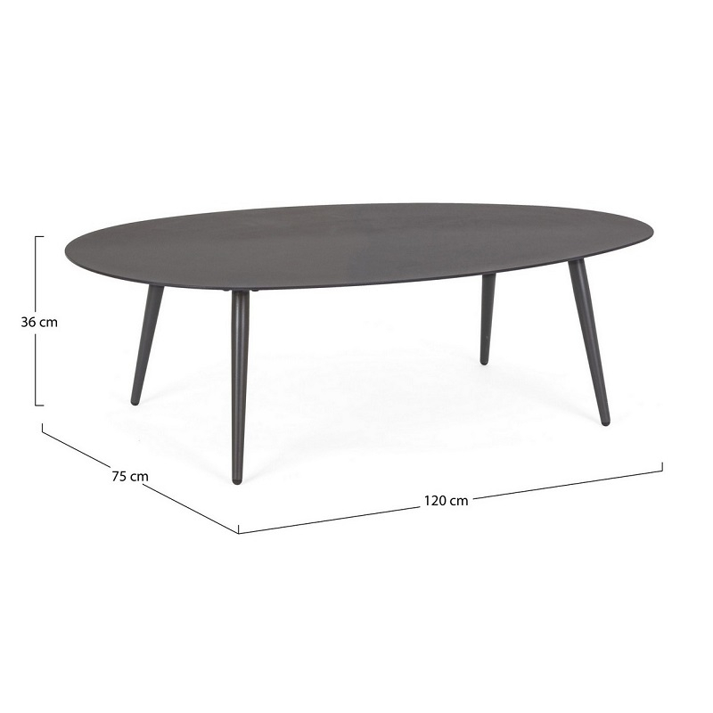 Table basse de jardin Bizzotto Ridley - Anthracite - 2
