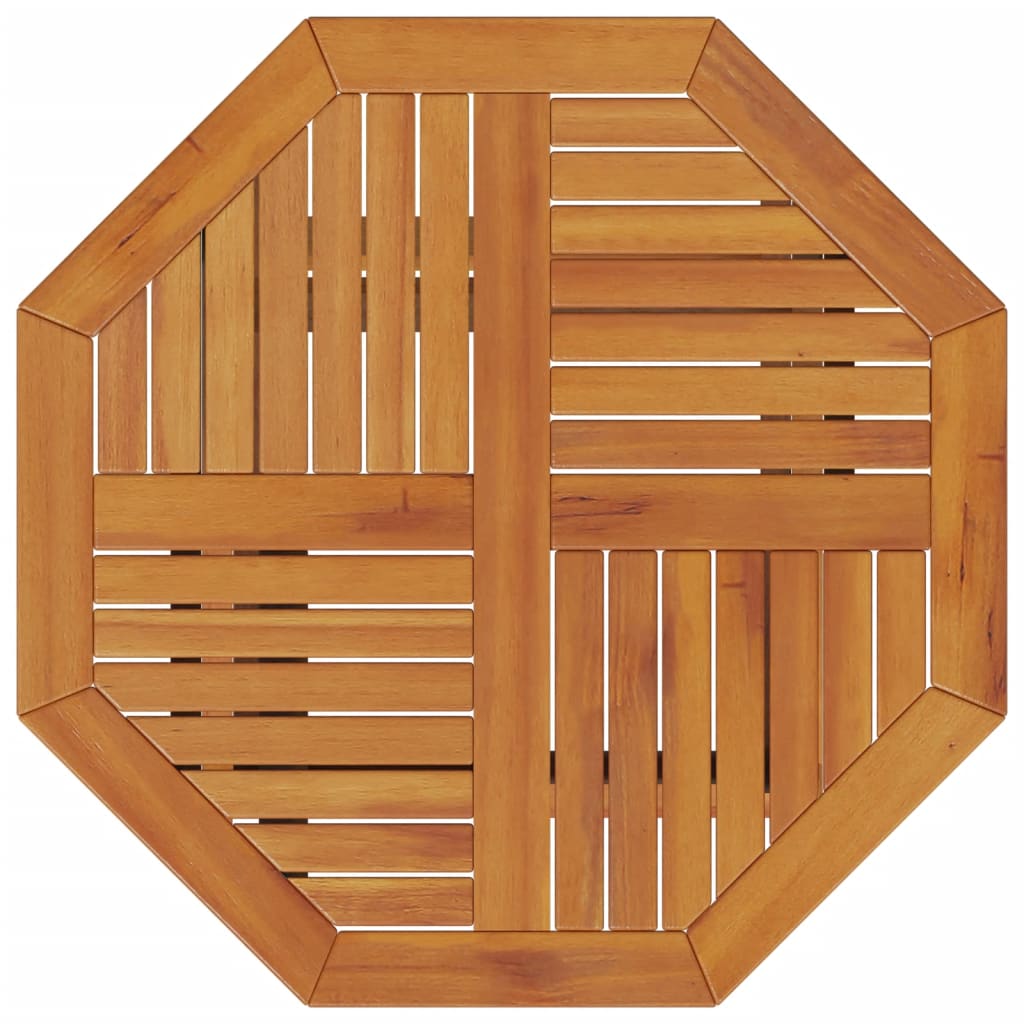 Table d'appoint d'extérieur rectangulaire en Bois Marron 2 places - 7