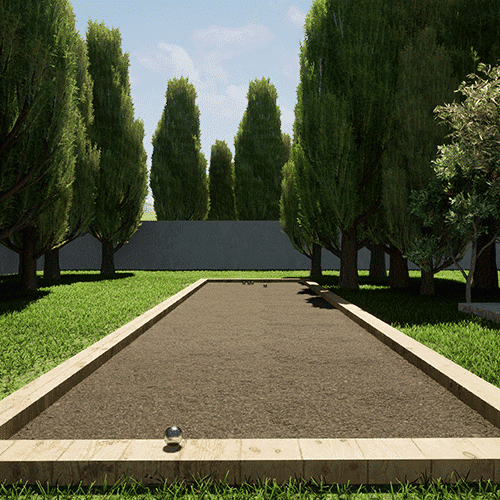 KIT finition terrain de pétanque gris 30m² - Livraison PREMIUM