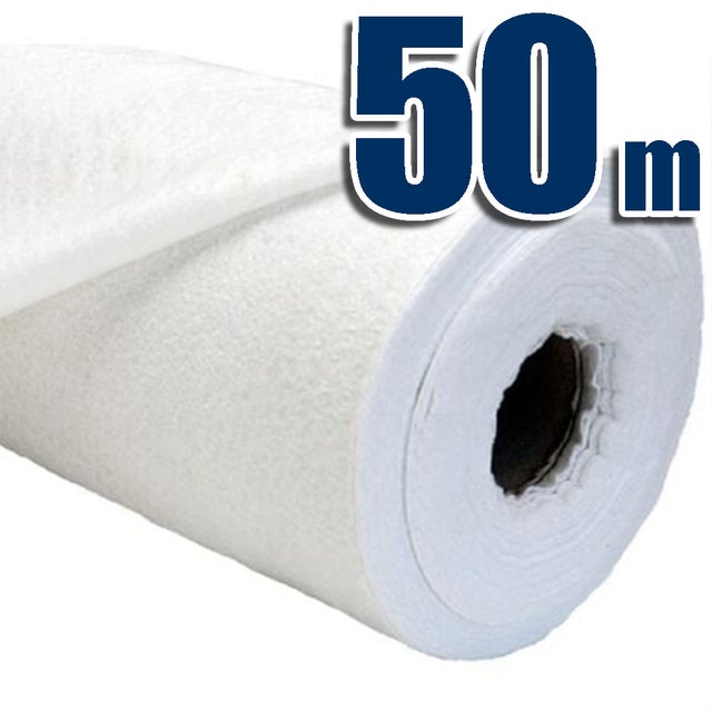 Géotextile polyester 150g/m² (50m x 1m) - Tissu non tissé pour la construction et l'étanchéité des sols. Résistant et durable - Sopgal