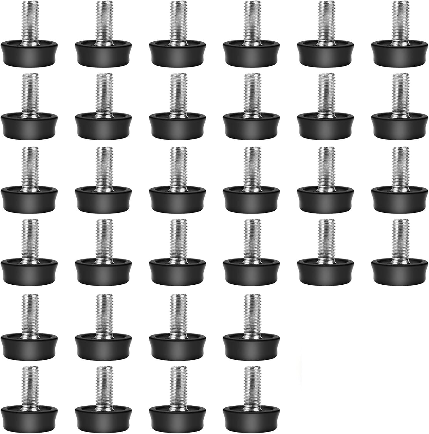 32 Pièces Pied de Table a Visser,Pieds de Nivellement M8 Ronds Pieds de ...