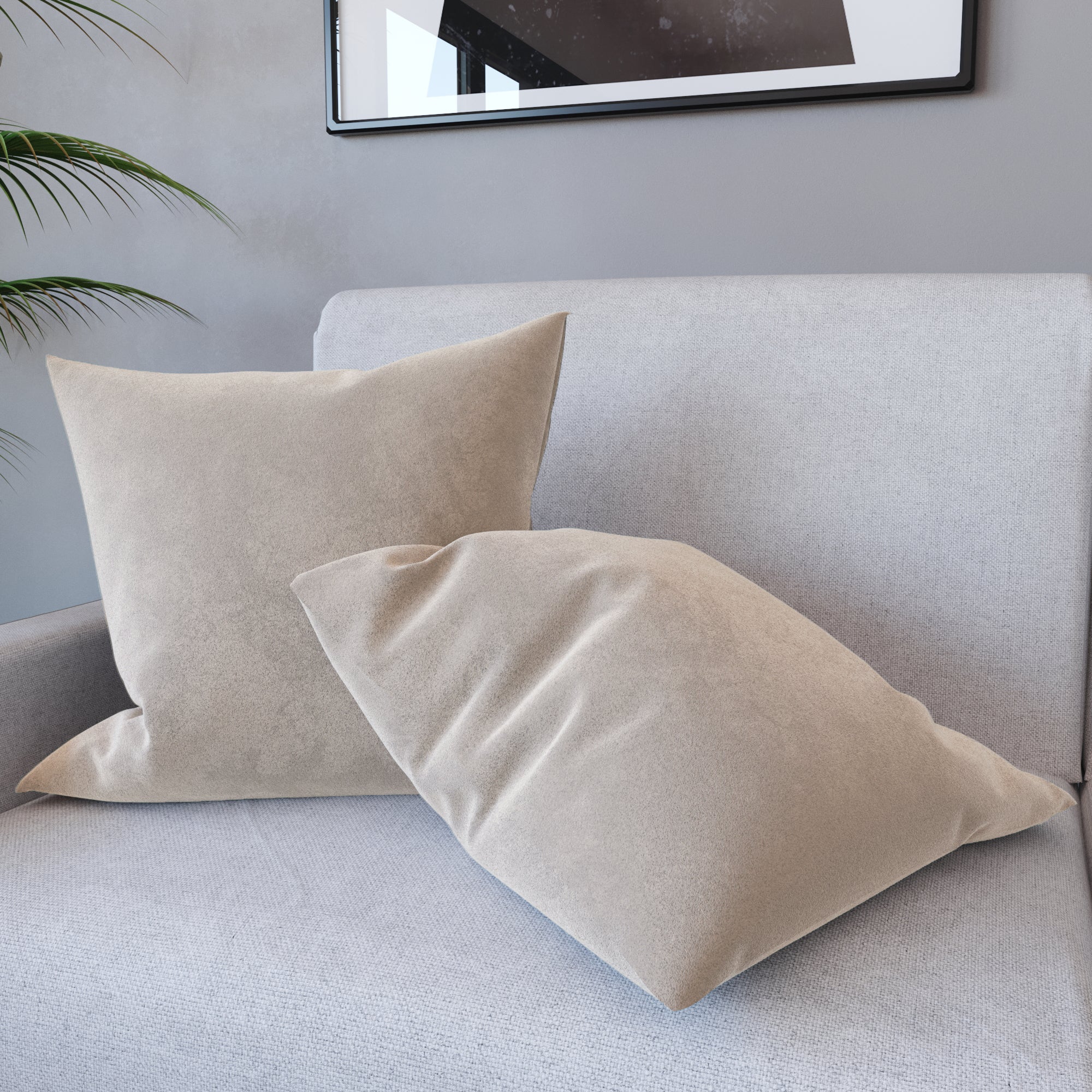 2 Federe 45x45cm In Velluto Riccio Con Cerniera Nascosta - Argento Per Divano E Letto - Foto 8