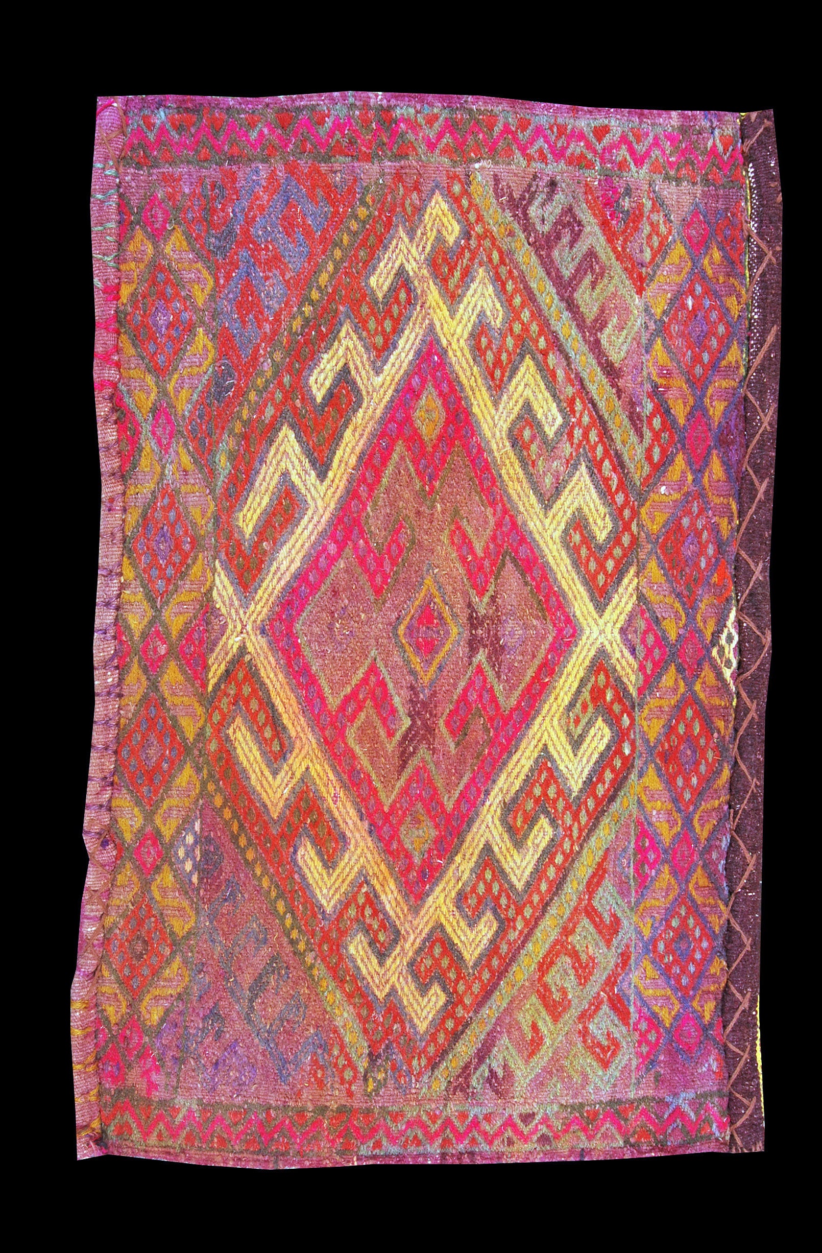 Oryginalny ręcznie tkany kilim/dywan z certyfikatem autentyczności 103x64 GALLERIAFARAH1970