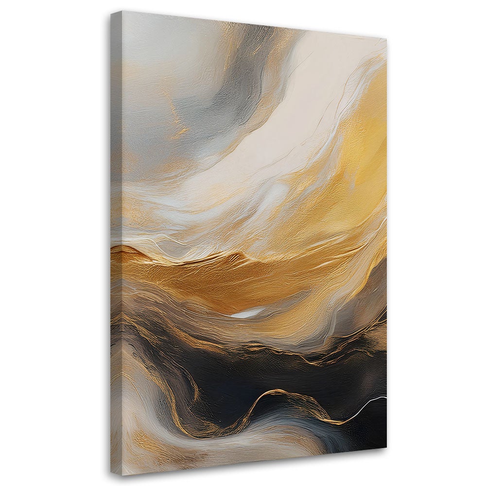 Obraz na płótnie, Abstrakcja Marmur Tekstura Złoto Szary 60x90