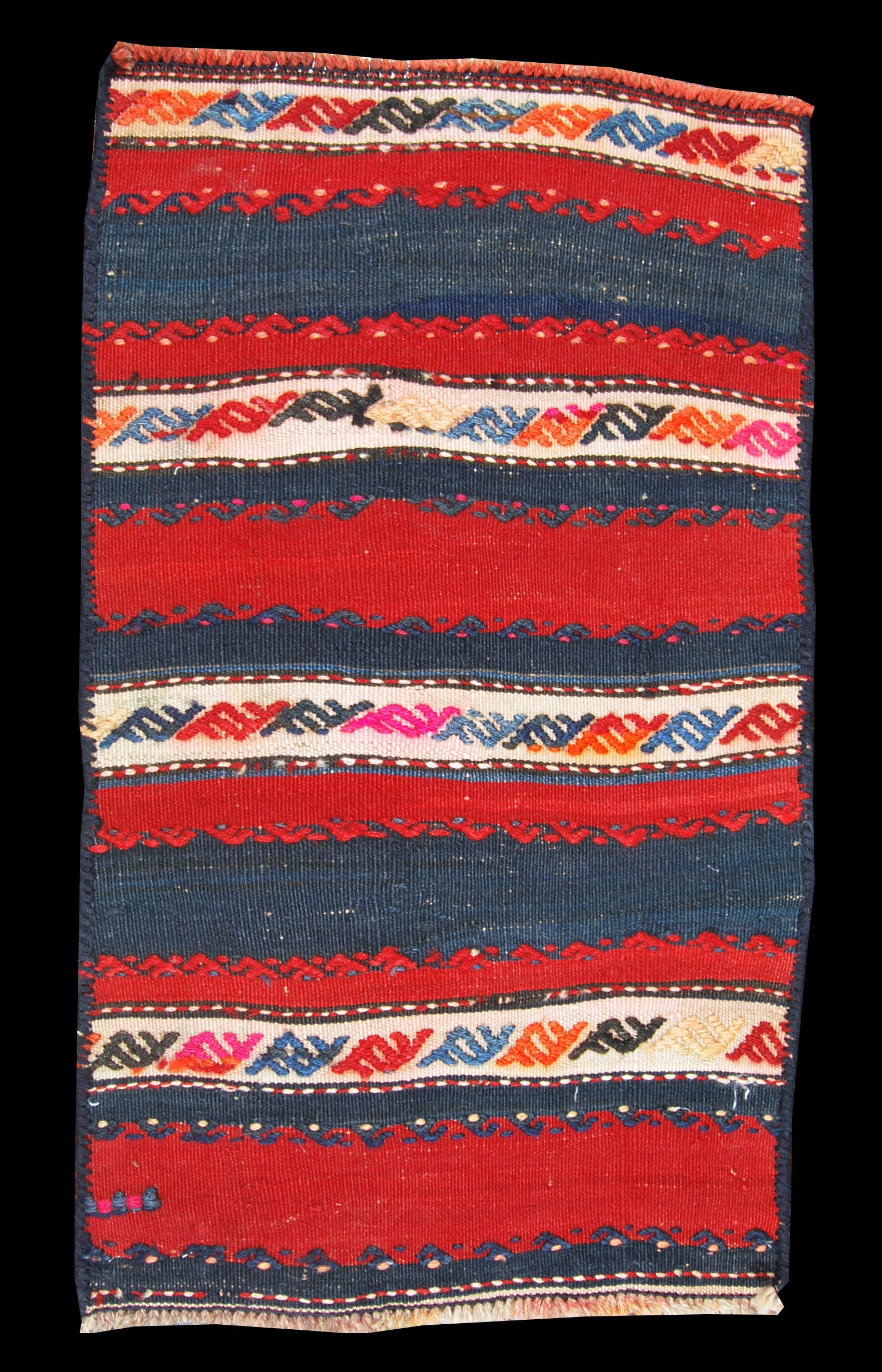 Oryginalny ręcznie tkany kilim/dywan z certyfikatem autentyczności 83x49cm GALLERIAFARAH1970