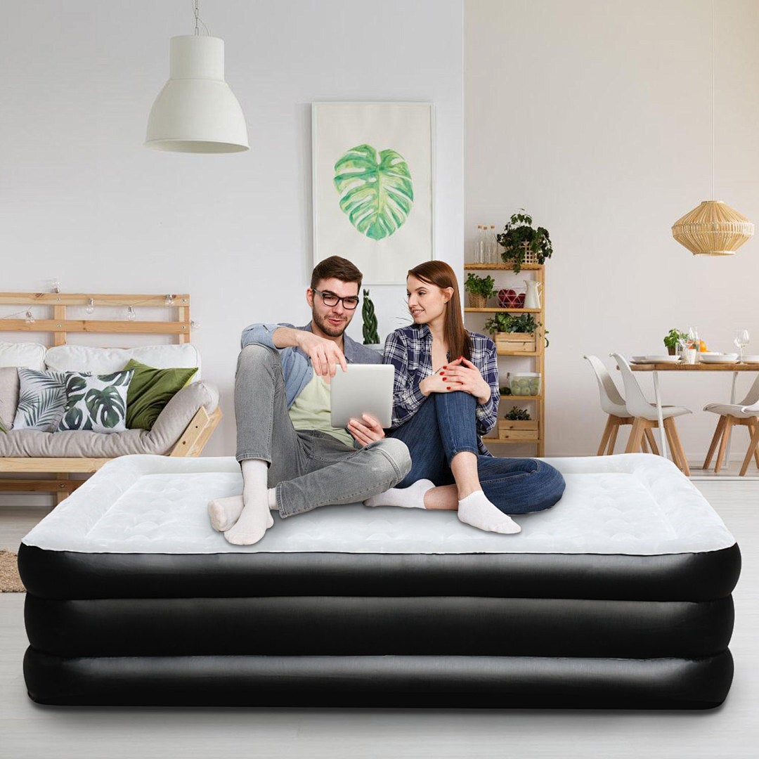Colchon Hinchable Electrico Fibra 2 Personas con bomba electrica integrada 200*152*46cm - 9