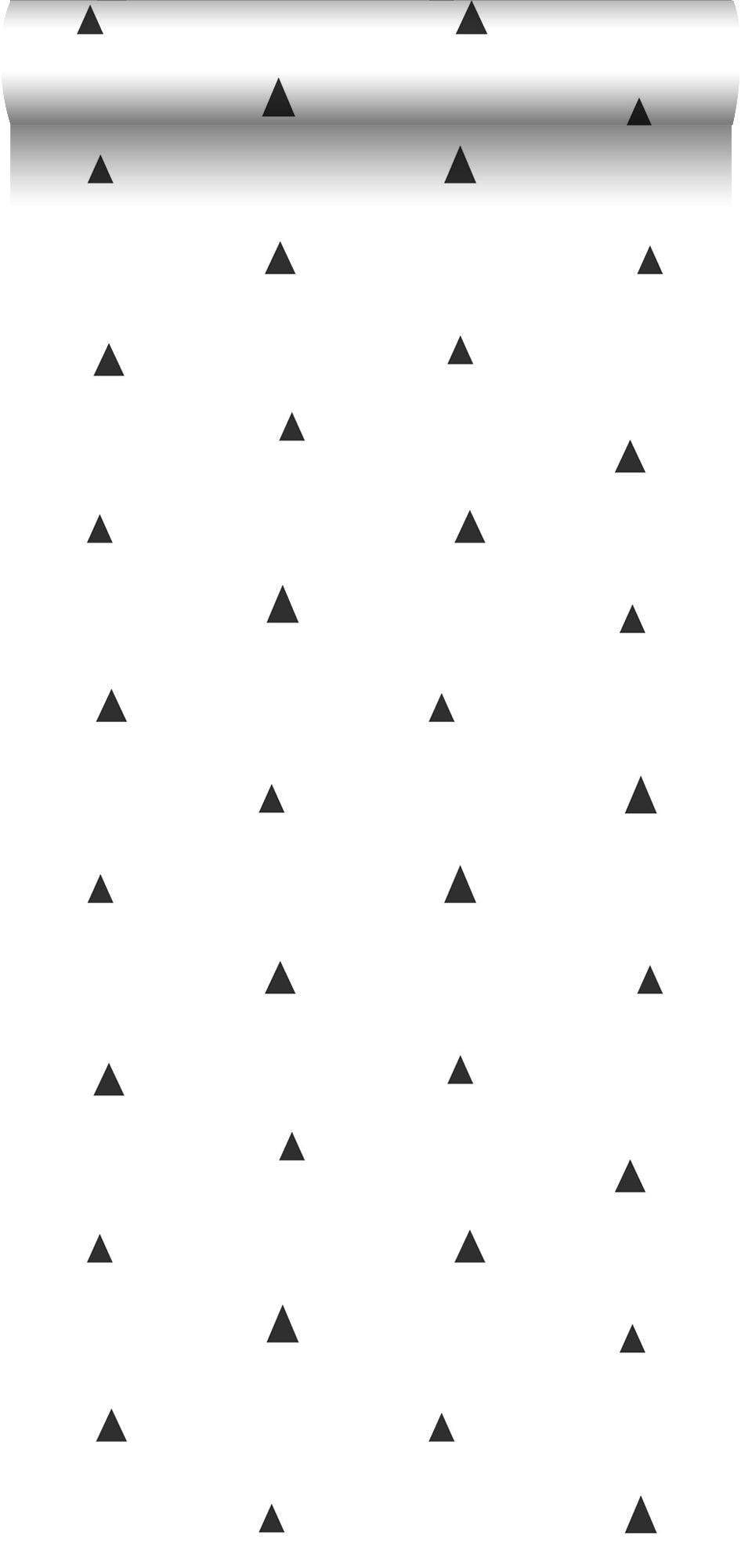 Tapeta trójkąty graficzne czarno-białym - 53 cm x 10.05 m - ORIGIN