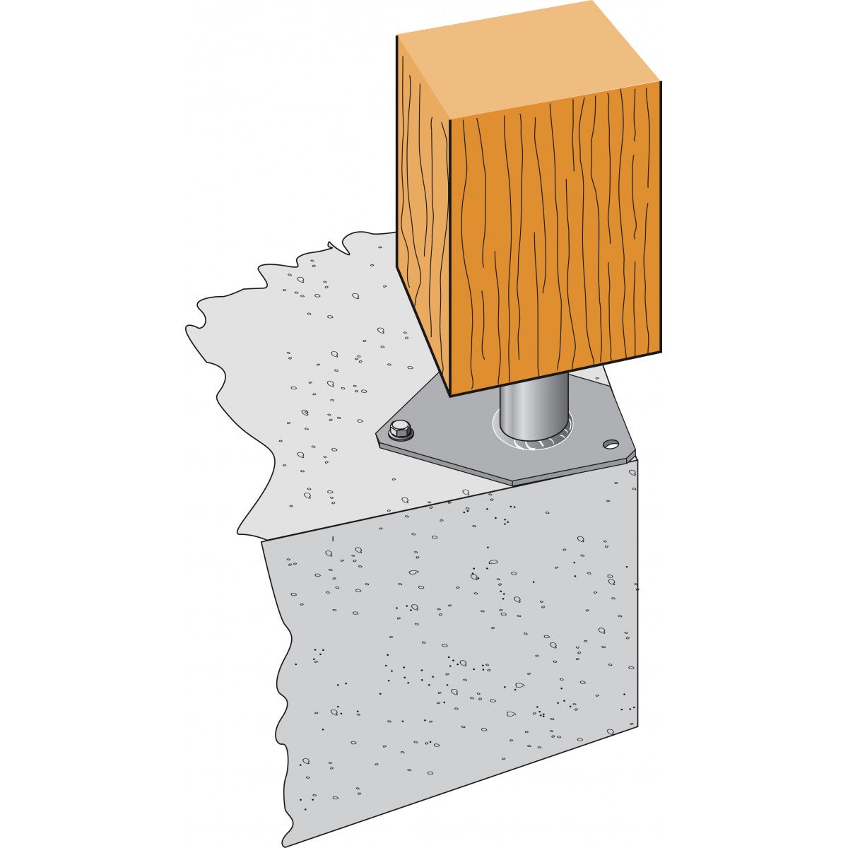 Pied de poteau angle reglable - hauteur (mm) : 100 à 150 - Épaisseur (mm) : 4 - SIMPSON STRONG-TIE - 2