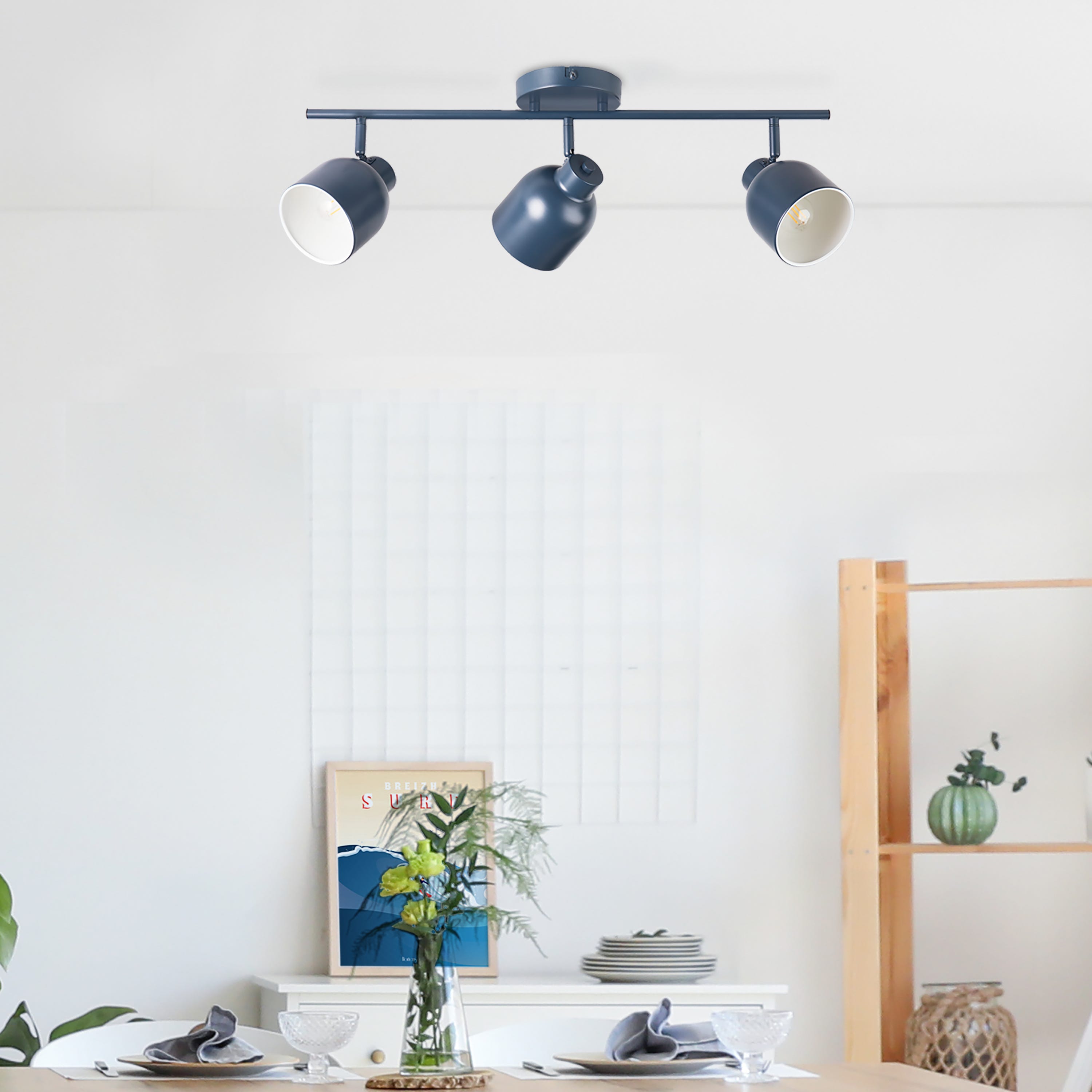 INSPIRE - Lampa sufitowa Ramp 3 spoty - Tonka - 3 x E14 Max 40 W - Dł. 63,4 cm - Ø 10,5 cm - Metal - Efekt matowy - Szary