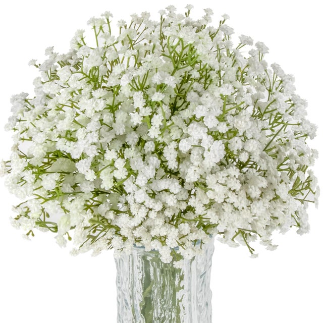 Roosea Lot De 6 Gypsophiles Artificielles Blanches – Fleurs Bébé’s Breath – Idéal Mariage, Bouquet DIY, Déco Maison & Événements