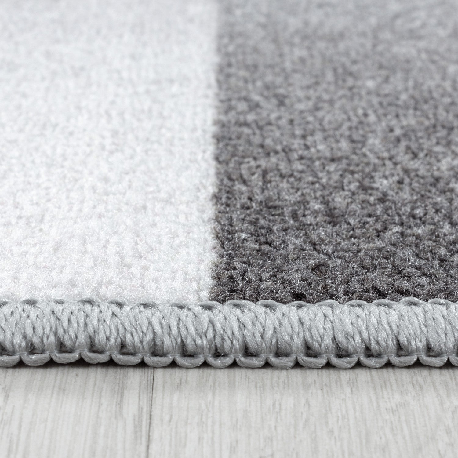 PATCHWORK - Tapis Enfant Lavable Gris 120 x 170 cm - 3