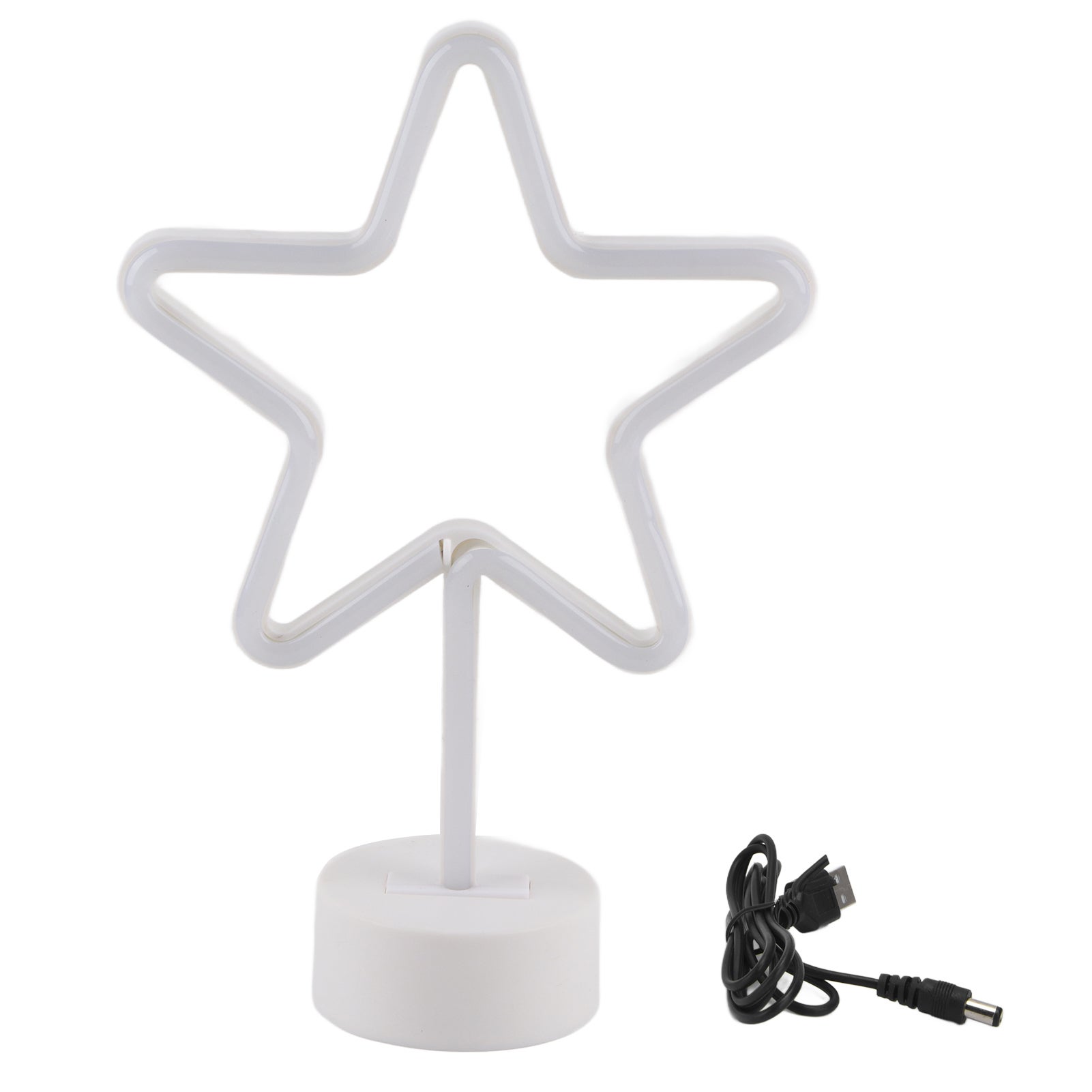 Lampka biurkowa LED USB, pięcioramienna gwiazda, ciepłe światło, neon, sypialnia, bar, dekoracja świąteczna
