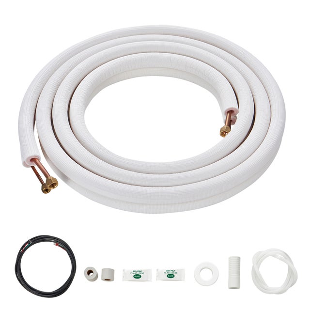 Ensemble mini-lignes divisées 4876,8 mm, tubes en cuivre de 6,4 et 9,5 mm avec isolation triple couche, pour climatiseurs et pompes à chaleur SucceBuy