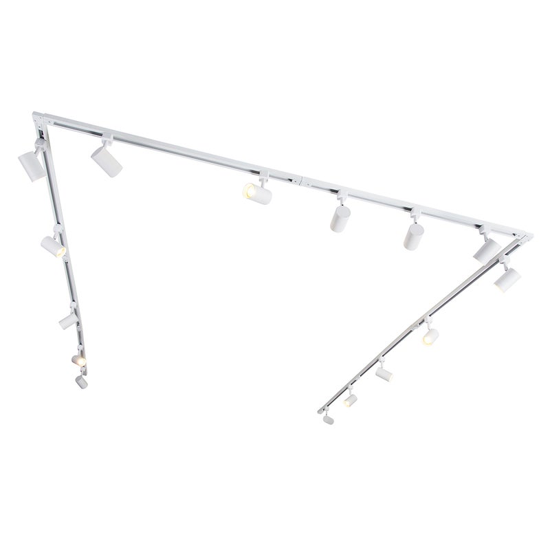 Nowoczesny system szynowy 1-fazowy biały z 15 miejscami - Jeana