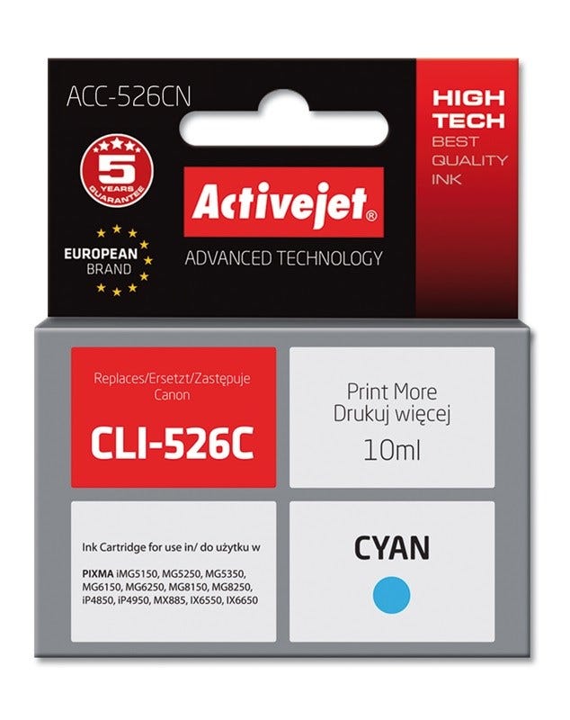 Cartuccia CLI-526BK CANON nero 500 PAGINE - compatibile Cartuccia CLI-526BK CANON nero 500 PAGINE - compatibile