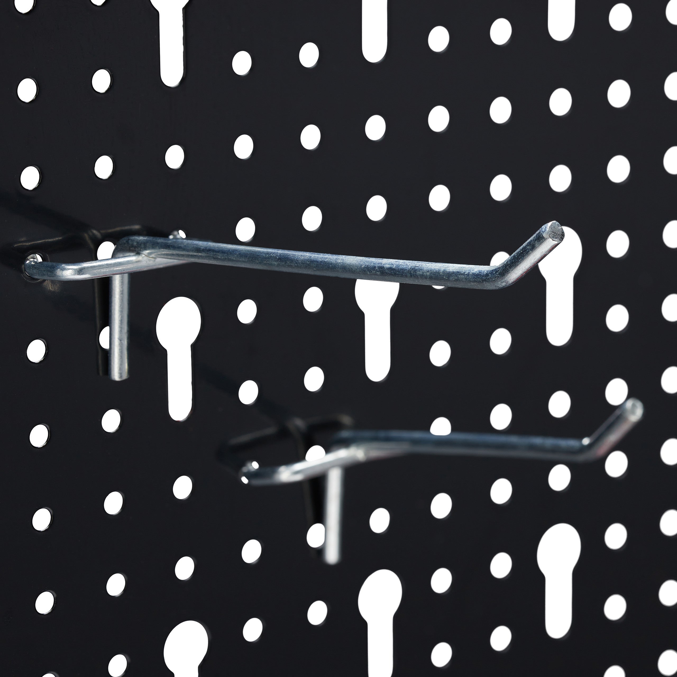 Parede de ferramentas 3 peças, com ganchos de 17 peças, parede 60 x 39 cm, metal, preto-vermelho, Relaxdays - 9