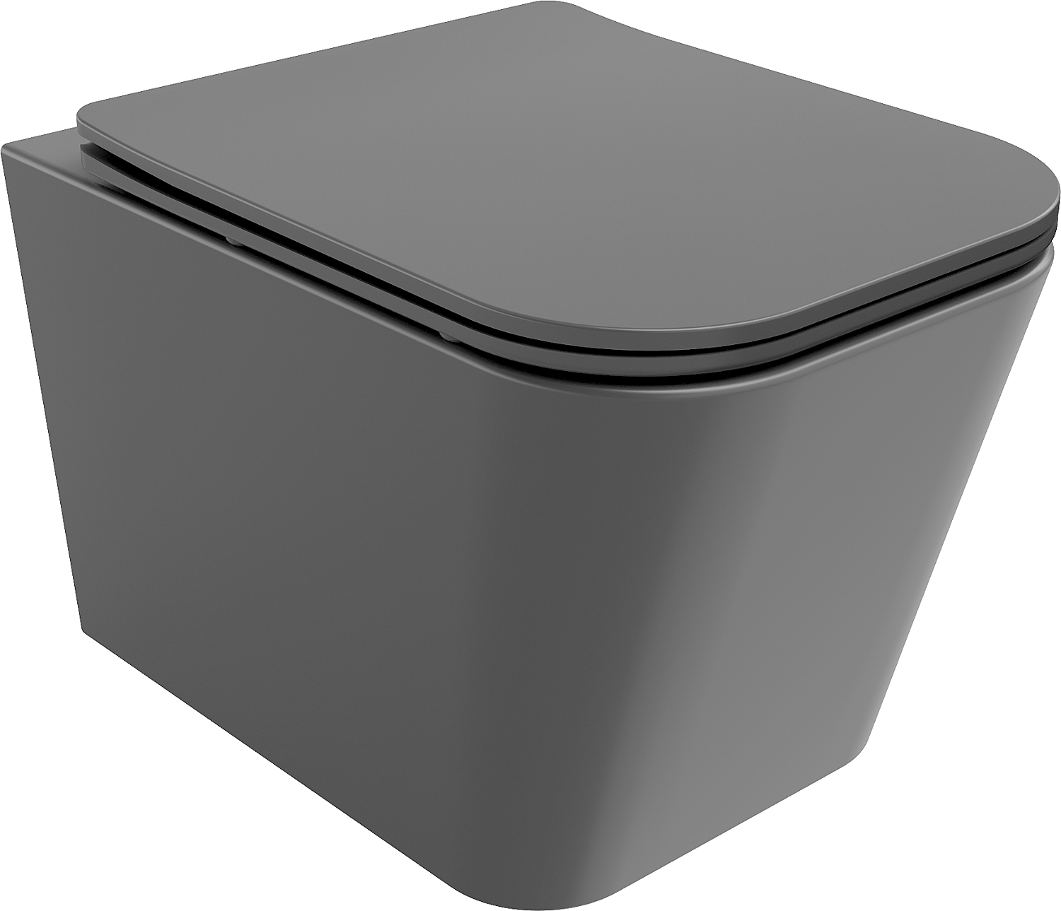 Mexen Teo miska wc Rimless z deską wolnoopadającą slim, duroplast, szara ciemna mat - 30854071