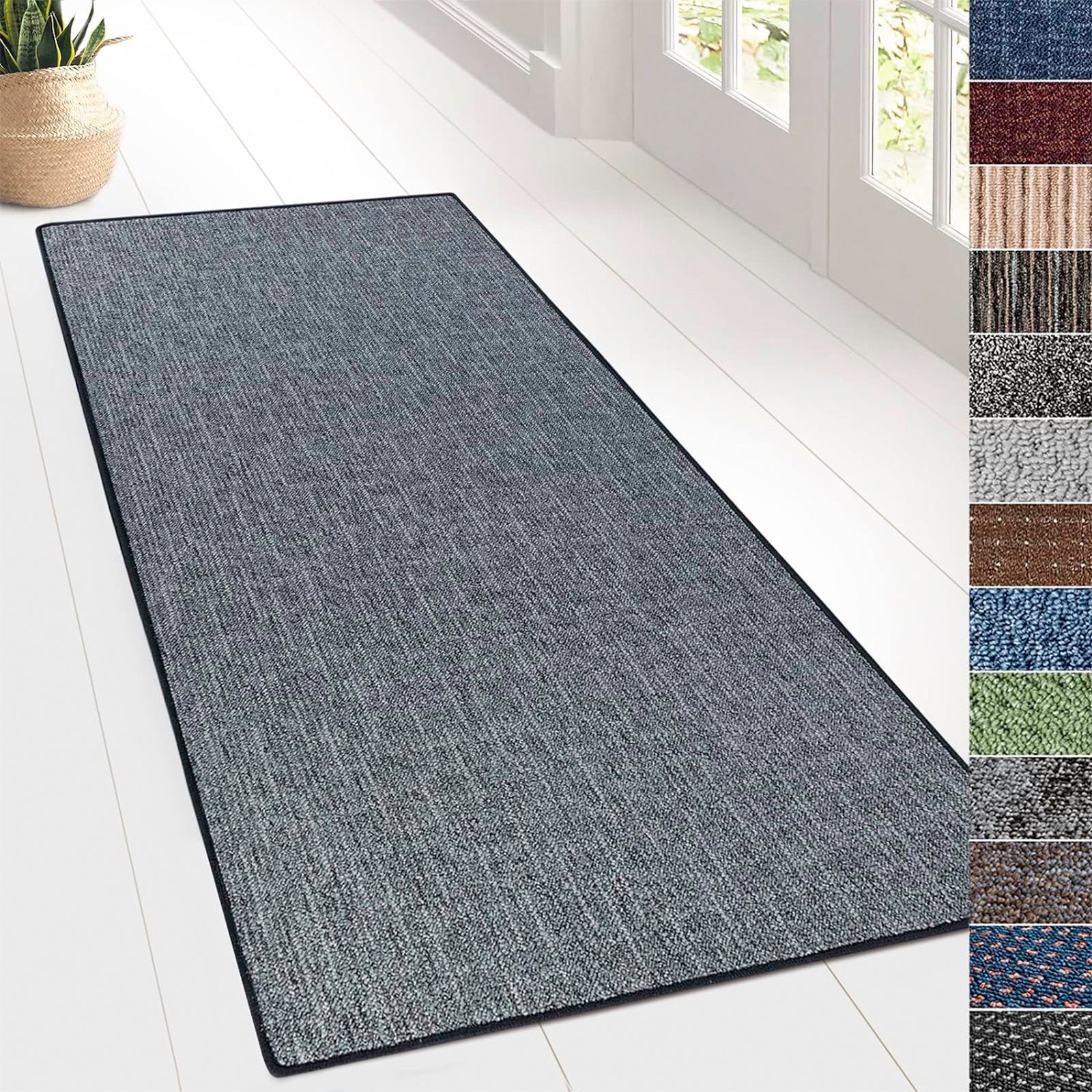 Tapis Couloir Salon KARAT Sur Mesure - Polypropylène, Antidérapant, Made Germany, 80x200cm