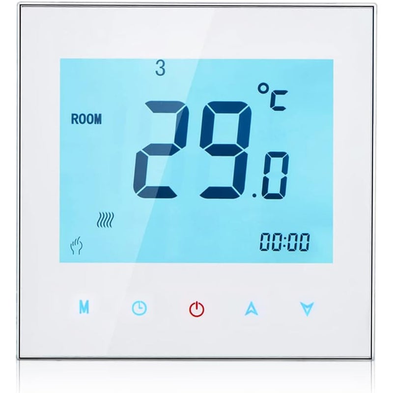 Termostat LCD Dotykowy 110–230V – Programowanie Tygodniowe, Kontrola Temperatury Otoczenia Podgrzewacz Wody 5A