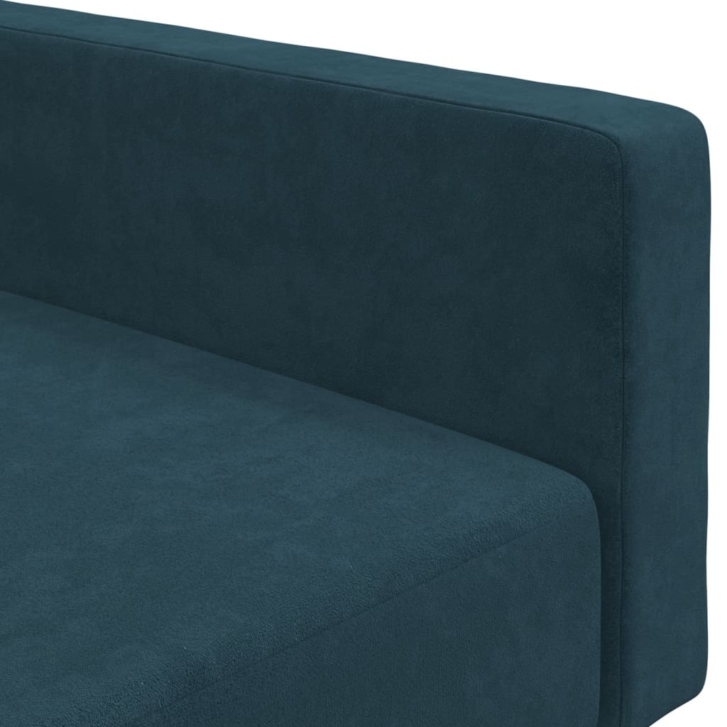 Canapé-lit | Lit simple | Canapé convertible à 2 places Bleu Velours CFW32987 - 9