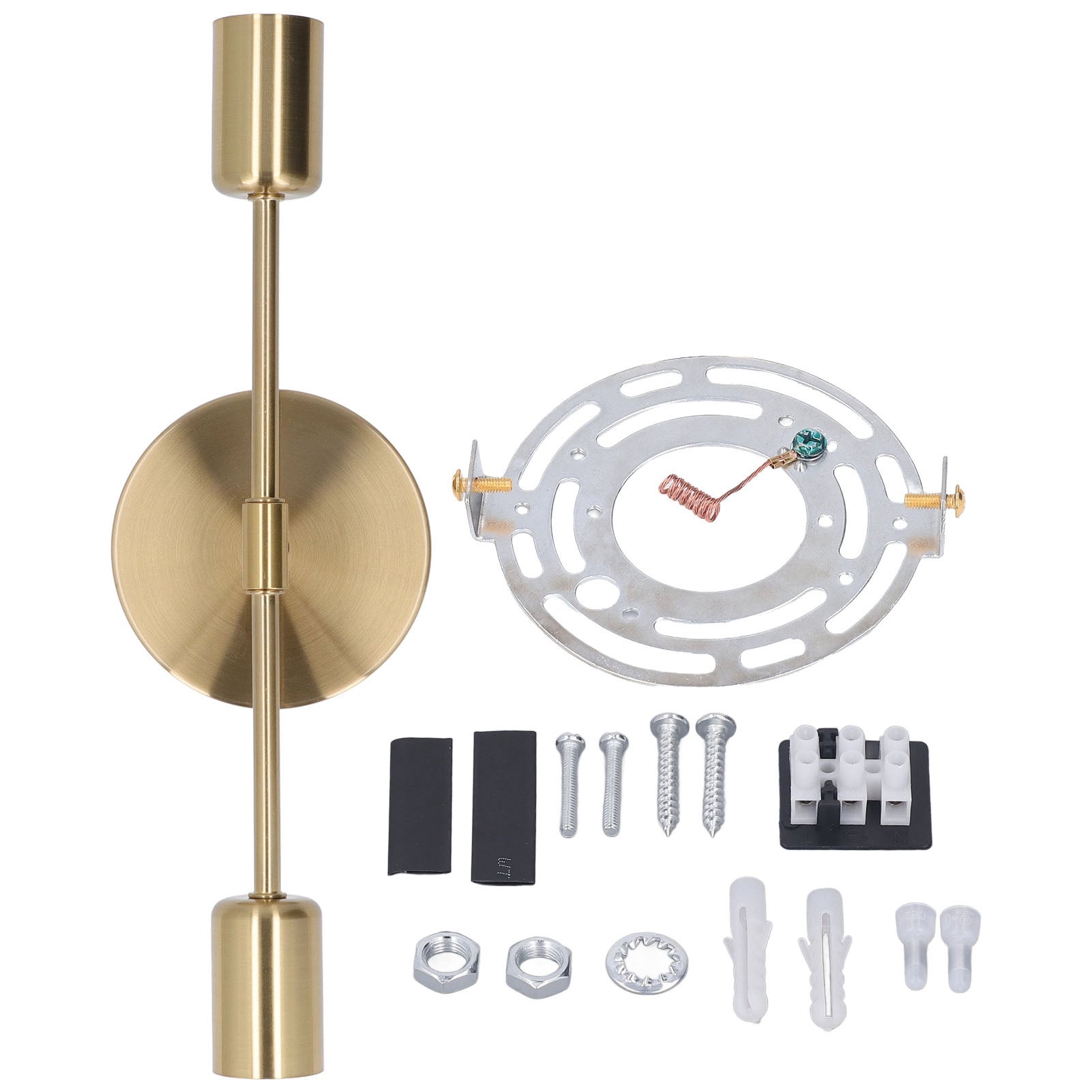 Portalámparas doble para apliques de pared E27/E26, inoxidable