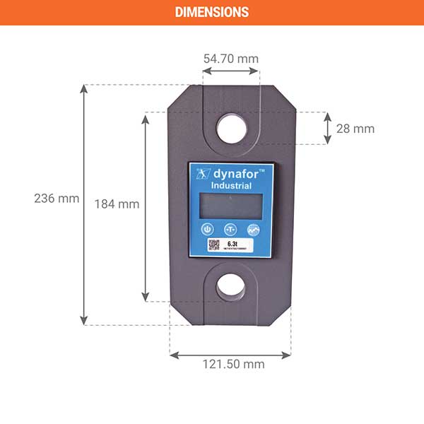 Dynamomètre électronique haute précision - Cap. 6,3 tonnes - LLZ2-6.3 - 2