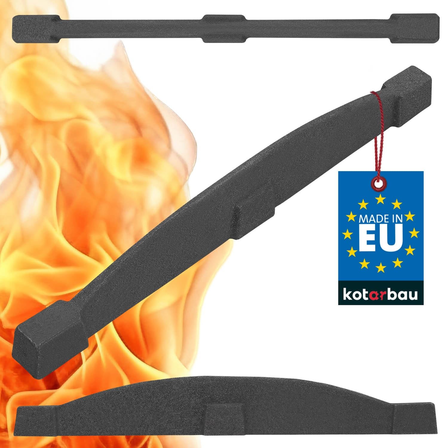Ruszt belkowy żeliwny 340 mm sztabkowy kominkowy do pieca kominka kotła - KOTARBAU