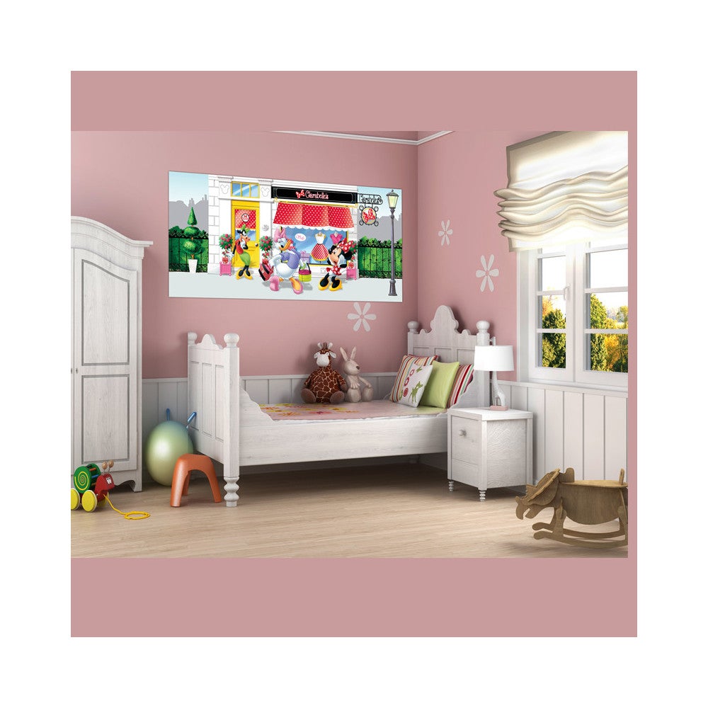 Poster géant la Boutique de Minnie & Clarabelle Disney intisse 202X90 CM - 3