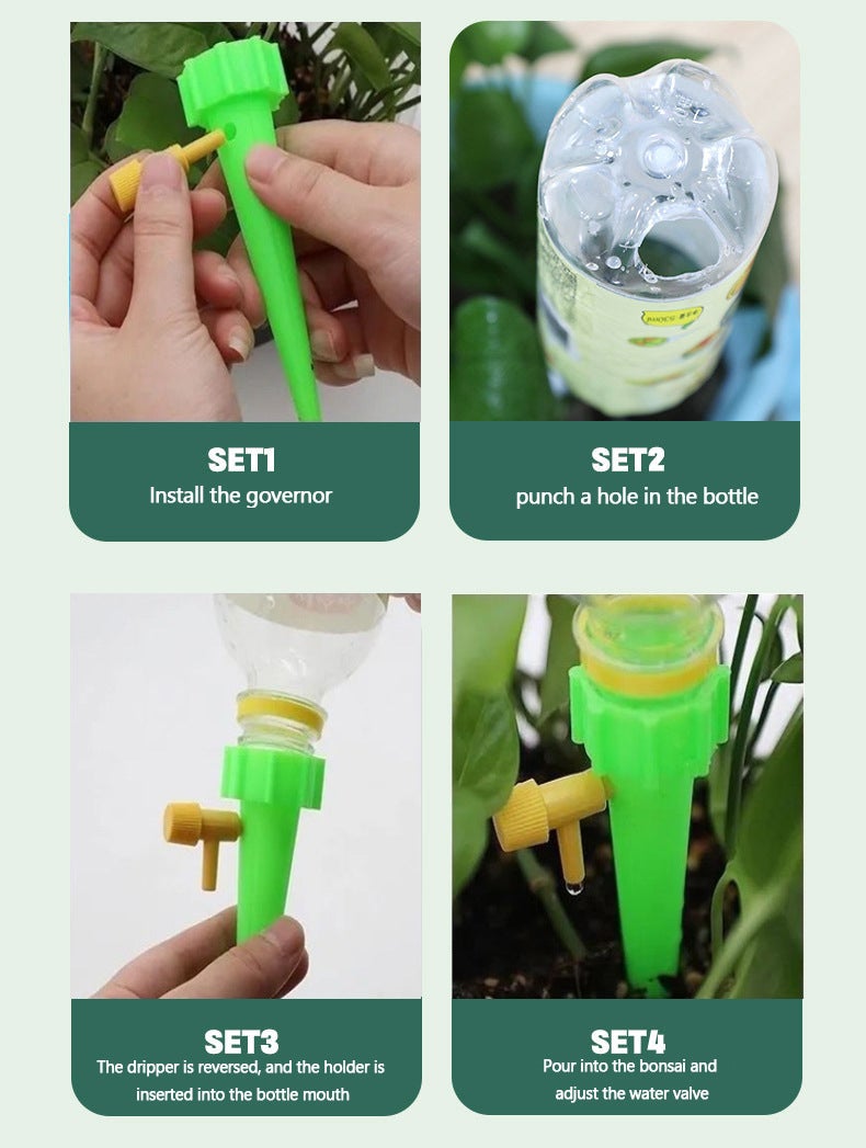 Système d'arrosage automatique goutte-à-goutte, kit de pointes pour plantes de jardin et de maison, outils d'irrigation, 12 pièces - 3