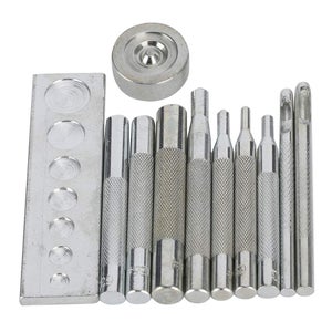 Pinza Per Rivetti Ciechi - Set Completo Con 120 Rivetti E 4 Ugelli, Per Metallo, Plastica, Pelle