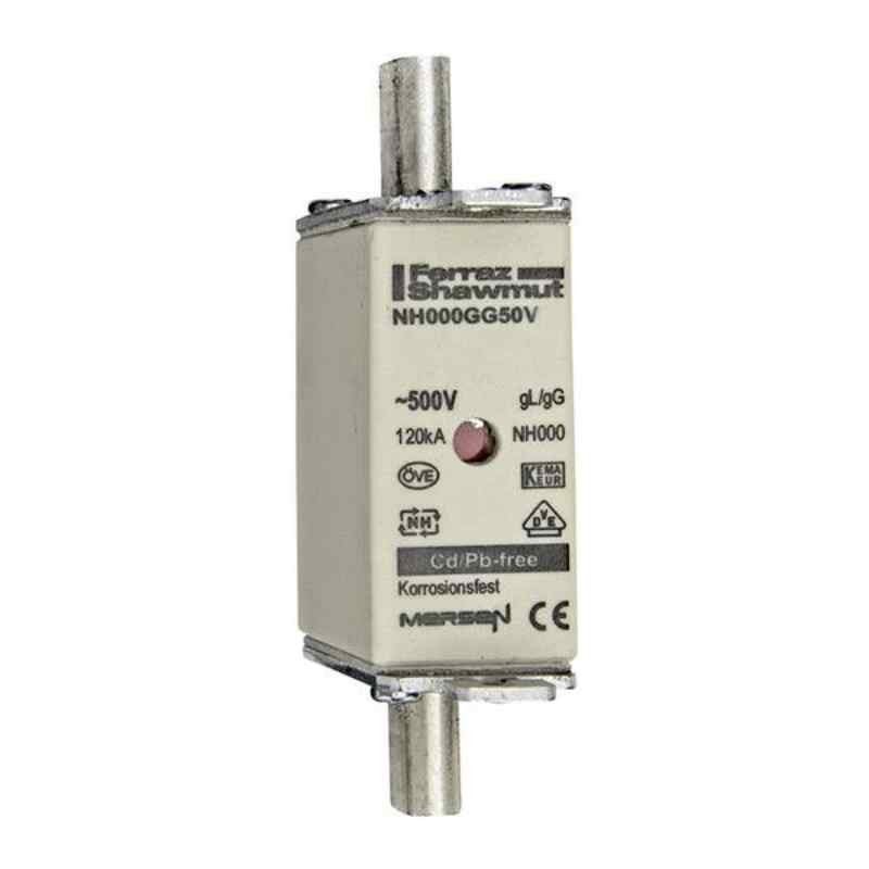 Fusible Rapide Mersen A50QS80-4 80A 500V - Pour Protections électriques Industrielles (lot De 1)