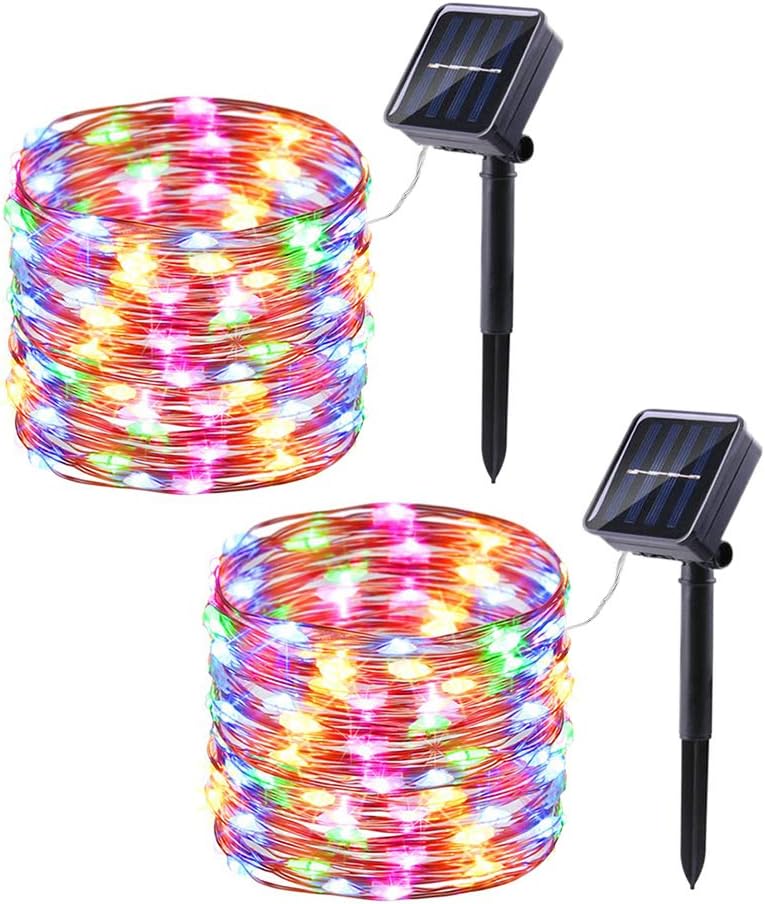 Zewnętrzna girlanda solarna każda o długości m z diodami LED wodoodporna lampa solarna z trybami świecenia do ogrodu taras podwórko choinkę Kolorowa