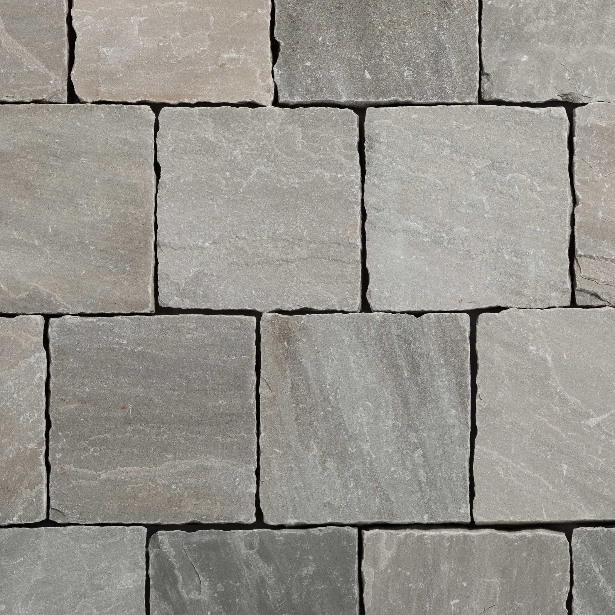 Pavé pierre naturelle Grès Kandla Gris 14x14x2,5 cm Clivé (vendu au m² - 42 pavés/m²) - RO'MA Nature - 4