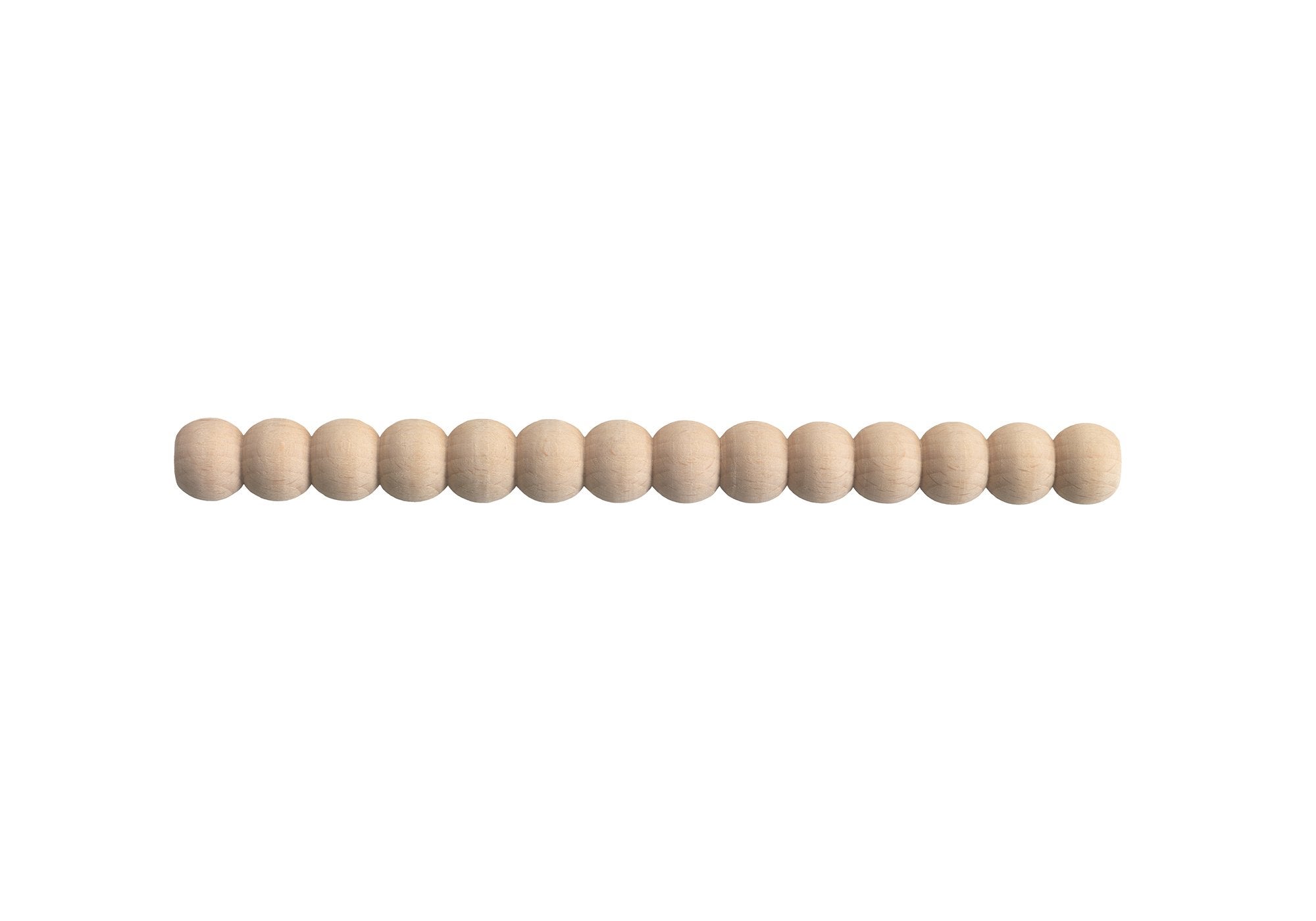 Lot 5 Moulures Décoratives Perle Brut- 100 x 2 cm - Bois de hêtre massif - Style Parisien - A peindre - 3